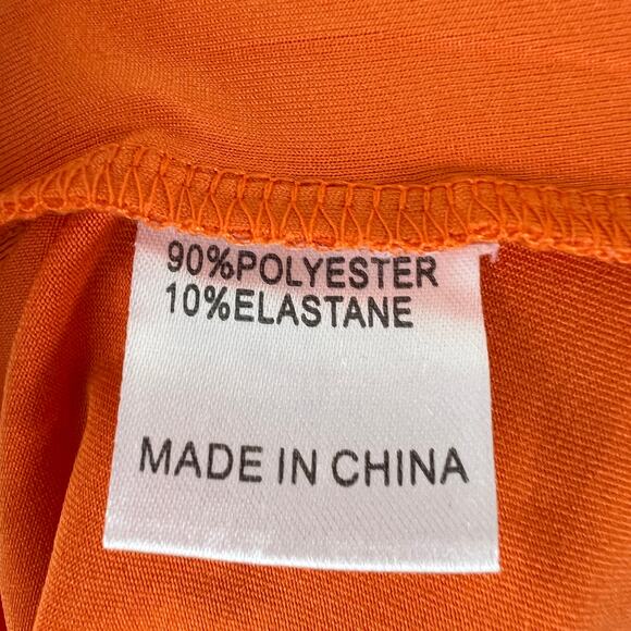 Princess Polly Orange Square Neck Scoop Back Sleeveless Bodysuit One Piece 12 - Picture 7 of 7